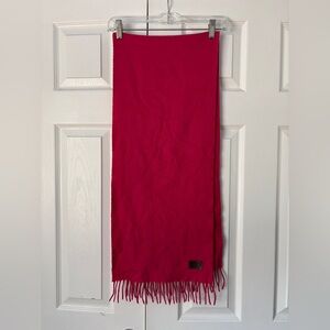EUC Coach Pink Cashmere Scarf with Fringe